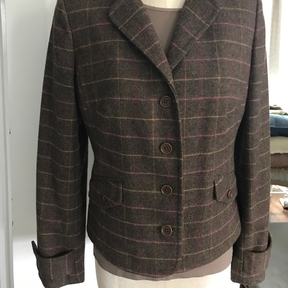 JCrew Wool plaid Blazer. Beautiful. Like New! Sz M